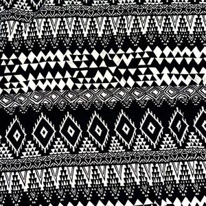 Black & White Pattern Knit Spandex Fabric
